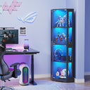 BROTTAR 165 cm Corner Glass Display Case with LED Lighting