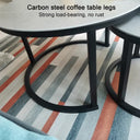 ZXFDMSWJ Modern Nesting Coffee Table Set with Marble Top