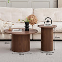 HJhomeheart Stackable Drum Style Coffee Tables Set