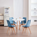 HJhomeheart Modern Blue Dining Chairs Set of 4 with Removable Cushions