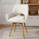WAFTING Rotatable Dining Chairs with Armrests and Beech Wood Legs