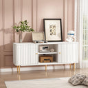 ARTPOWER 55" Fluted TV Stand - White