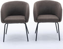 Generic Velvet Dining Chairs (Set of 2) - Light Brown