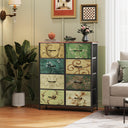 WLIVE 8 Drawer Vintage Print Fabric Chest of Drawers