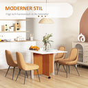 HOMCOM Folding Dining Table - Oak & White