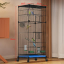 UUE Large Bird Cage with Grass Nest, Swing, and Ladder