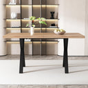 Merax Wooden Rectangular Dining Table Oak + Black