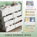 WLIVE Minimalist Tall 9-Drawer Fabric Dresser