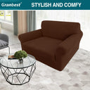 Granbest High Stretch Armchair Cover - Chocolate