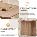 HJhomeheart Rectangular Dining Table - Light Wood Veining