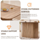 HJhomeheart Modern Rectangular Dining Table with Slatted Legs