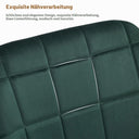 CLIPOP Velvet Upholstered Dining Room Chairs with Armrests (Set of 2, Green)