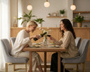 Ya-Home Set of 2 Velvet Dining Chairs with Gold Metal Frame