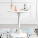 BenyLed 70 cm Round Dining Table - White