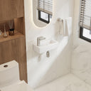 Eridanus Rectangular Ceramic Bathroom Sink - White