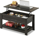 WLIVE Lift Top Coffee Table with Hidden Compartment - Espresso