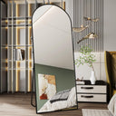 AUYHM 65"x24" Nanometre Arched Full Body Mirror in Black