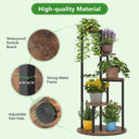 Tribesigns 4-Tier Indoor Corner Plant Stand with Metal Frame
