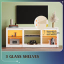 WLIVE 58" Modern LED TV Stand with RGB Lights