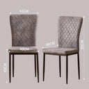AINPECCA Modern Suede Dining Chairs | Set of 2