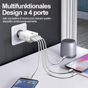 Aioneus - 4-Port USB C Charger, 40W Fast Charging, PD 3.0 Power Adapter