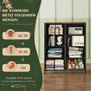 WLIVE 8 Drawer Fabric Chest of Drawers - Vintage Print
