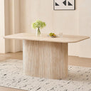 HJhomeheart Rectangular Dining Table - Yellow Travertine