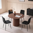 GrandCA HOME Round Dining Table - 120cm Dark Brown
