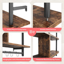 Bestier 3 Tier Industrial Floating Pipe Shelving