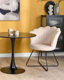 Beliani LOVELOCK Armless Armchair - Off-White Velvet