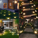 BrizLabs - Solar Ground Lights with 8 Bright LEDs, 600mAh Battery, 8-10 Hours Runtime