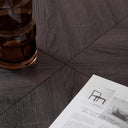 HJhomeheart Round Dining Table with Cross-shaped Base