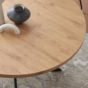 Zerifevni Mid Century Modern 46.4" Round Dining Table Set for 4-6