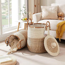 YMING Seagrass Laundry Hampers Set of 2 | 48L & 86L