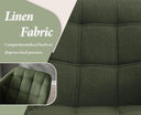 chairus Set of 2 Linen Tub Chairs - Green