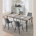 FENZARD Set of  2 Velvet Dining Chairs Black