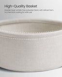 VASAGLE Modern Round Side Table with Fabric Basket