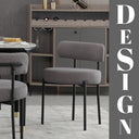 DYHOME Mid-Century Modern Dark Grey Dining Chairs Set of 2