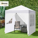 Outsunny 2 x 2 m Waterproof Pop-Up Gazebo with 4 Side Walls - main view