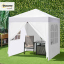 Outsunny Waterproof Pop-Up Folding Gazebo with 4 Side Walls