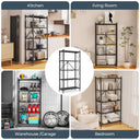 Fenbeli 5 Tier Metal Storage Shelf with Wheels