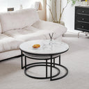GrandCA HOME Stackable Round Coffee Tables Set