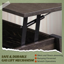 WLIVE Lift Top Coffee Table with Hidden Compartment - Espresso