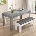 soges Grey 46 Inch Rectangle Kitchen Island Dining Table