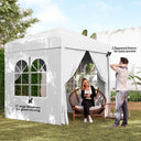 Outsunny Waterproof Pop-Up Folding Gazebo with 4 Side Walls