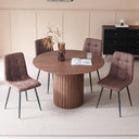 GrandCA HOME Round Dining Table - 120cm Dark Brown