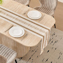 HJhomeheart Rectangular Dining Table - Yellow Travertine