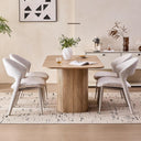 HJhomeheart Rectangular Dining Table - Light Wood Veining