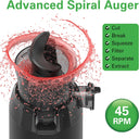 Hamilton Beach Slow Juicer with 130mm Wide Feeding Chute, Durable Auger, Auto-Residue Separation, Reverse Function, 250W Motor