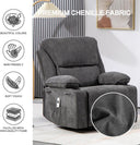 BRTHORY Rocker Recliner Chair with Massage, Heated, 360° Swivel